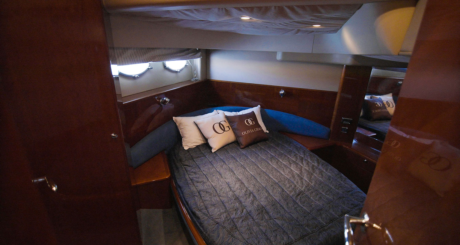 Sleeping Quarter of Olivia Grace Yacht in Cabo San Lucas